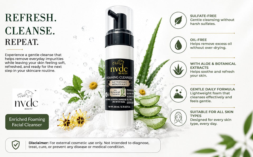 Enriched Face Foaming Cleanser with Chamomile & Witch Hazel