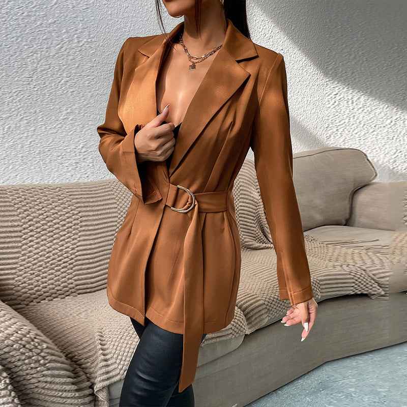 Women's Fashion Lapel Slim-Fit Cardigan Suit Jacket