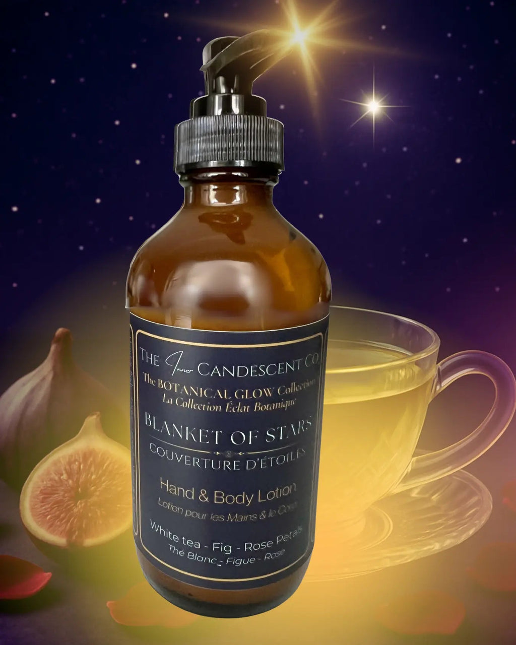 BLANKET OF STARS | White tea, fig & rose luxury hand and body lotion