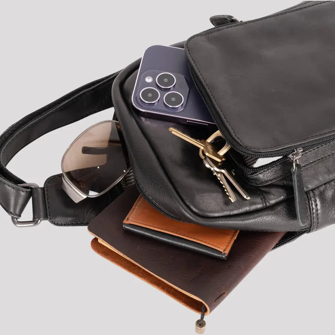 Greenwood Leather Hamilton Crossbody Bag Backpack