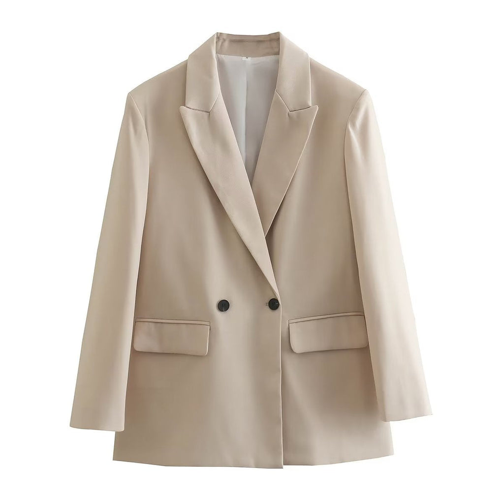 Women’s Two-Button Blazer – Elegant Street Style Tailored Jacket for Casual & Workwear