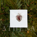 Real Leaf Pendant with Triangle Carnelian — Echoes of the Lake Collection