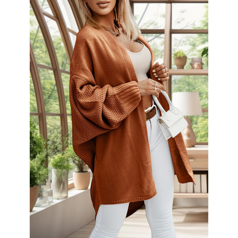 Women’s Long Cardigan Sweater Coat – Solid Color Loose Fit Casual Knit Outerwear