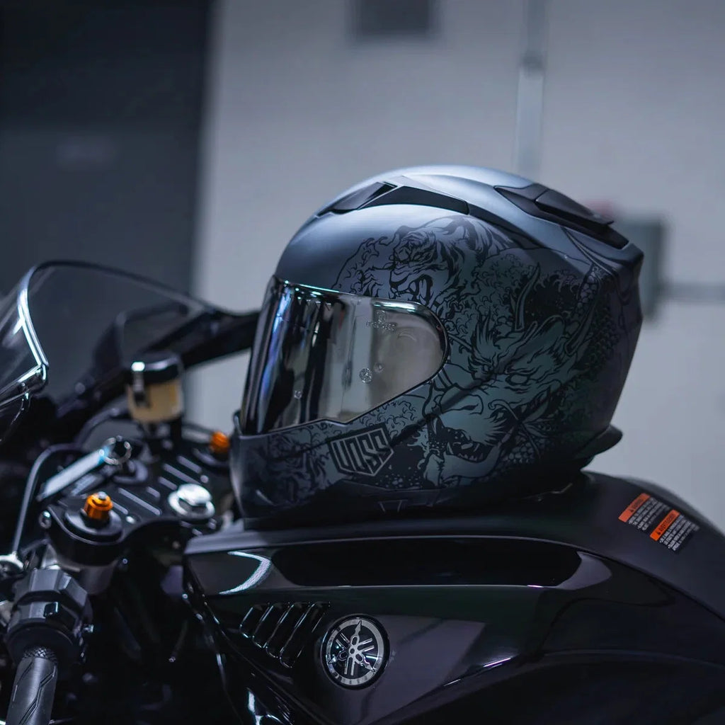 Voss 989 Moto-V Rei Full Face Matte Motorcycle Helmet