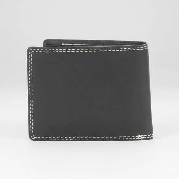 Men’s Cow Leather Wolf Embossed Bifold Wallet