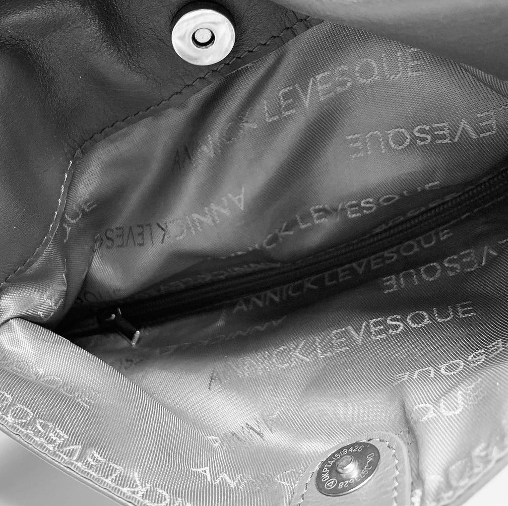 Sac à main en cuir véritable transformable perlé | Josée