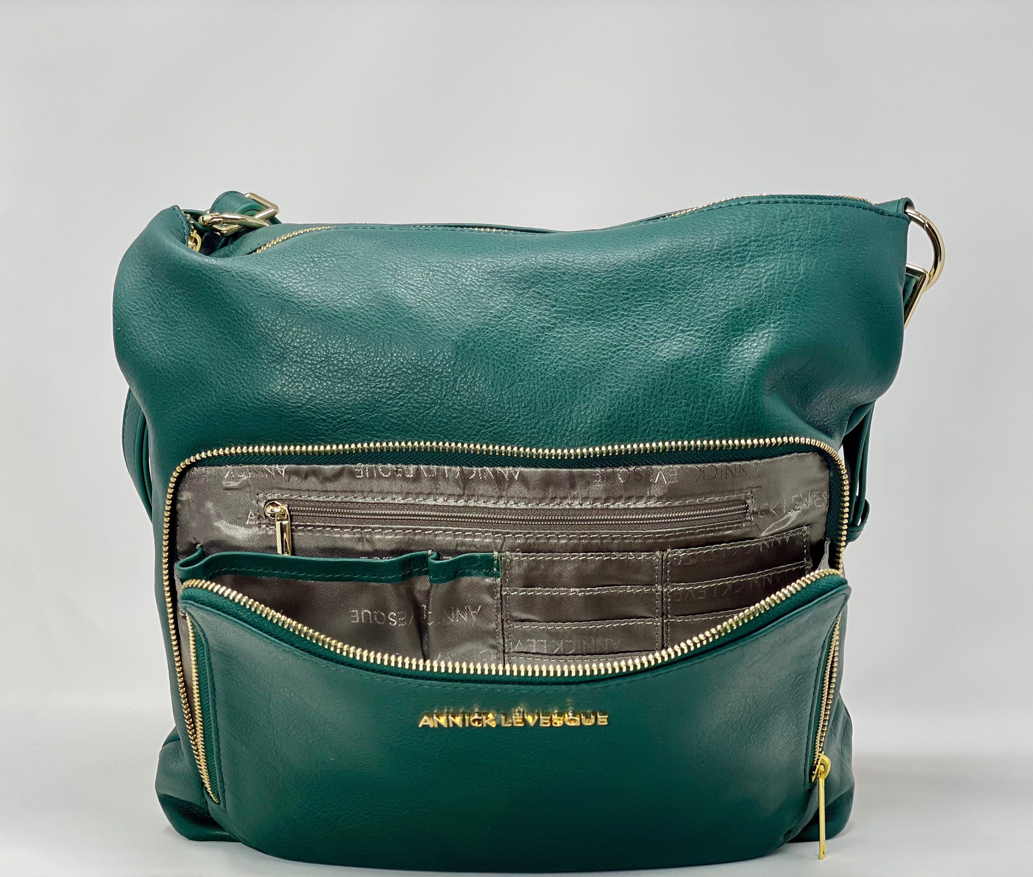 Sac à main transformable vert foncé - Alexandra