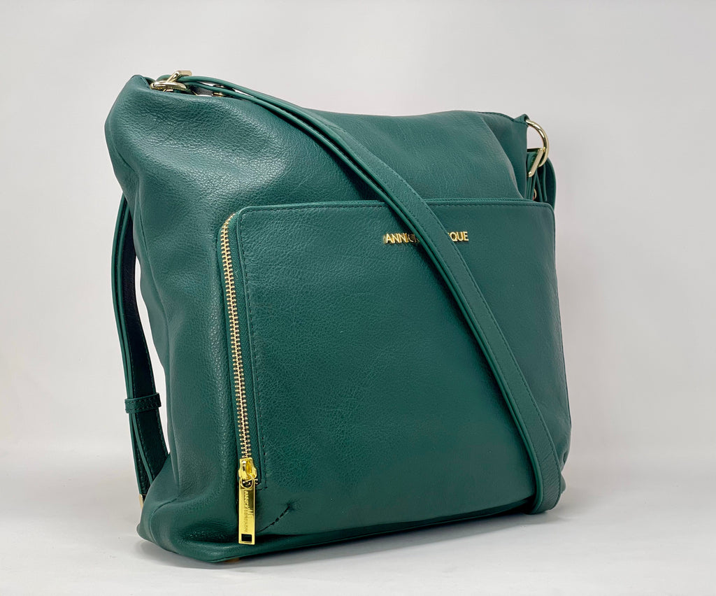 Sac à main transformable vert foncé - Alexandra