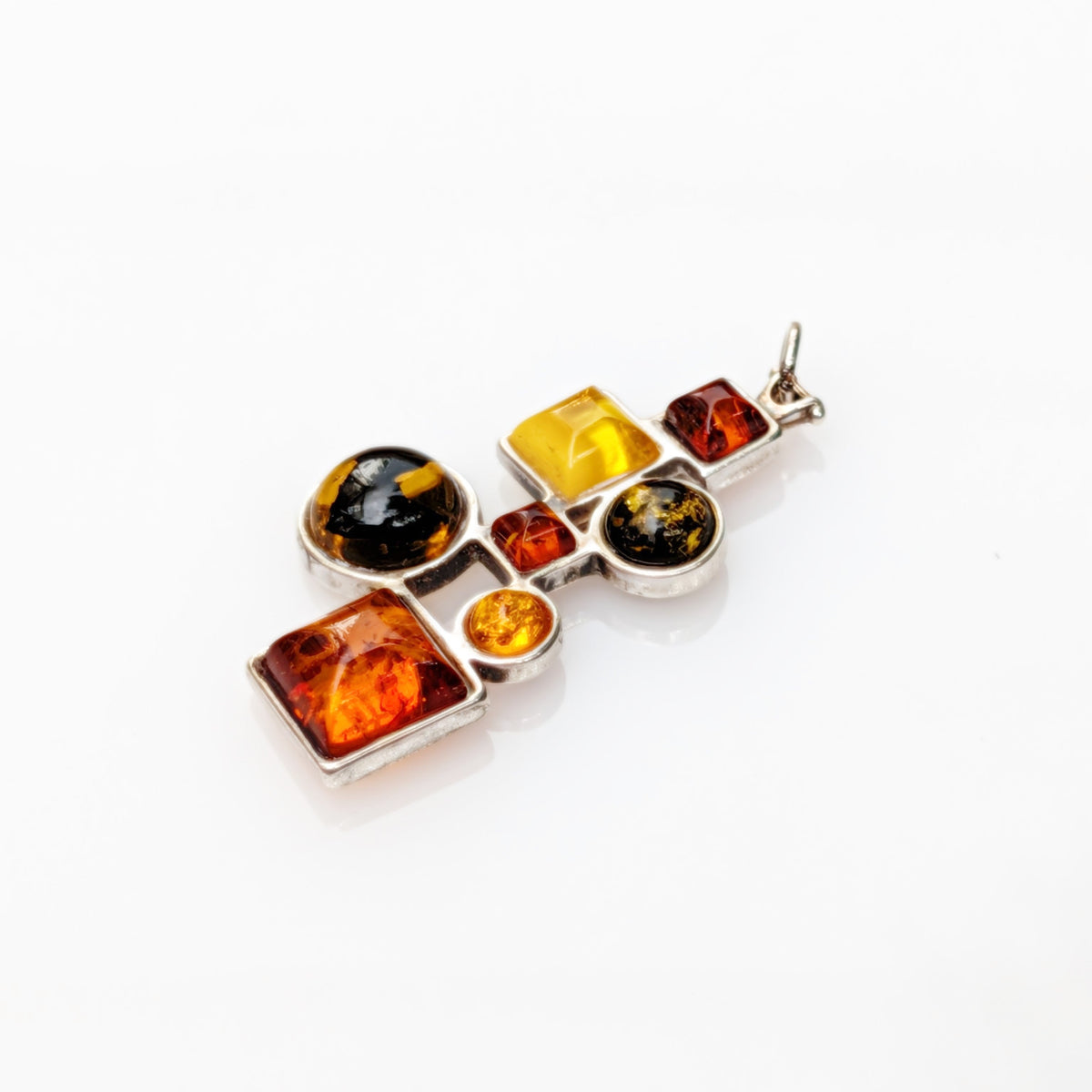 Amber Constellation Pendant — Baltic Amber & Sterling Silver