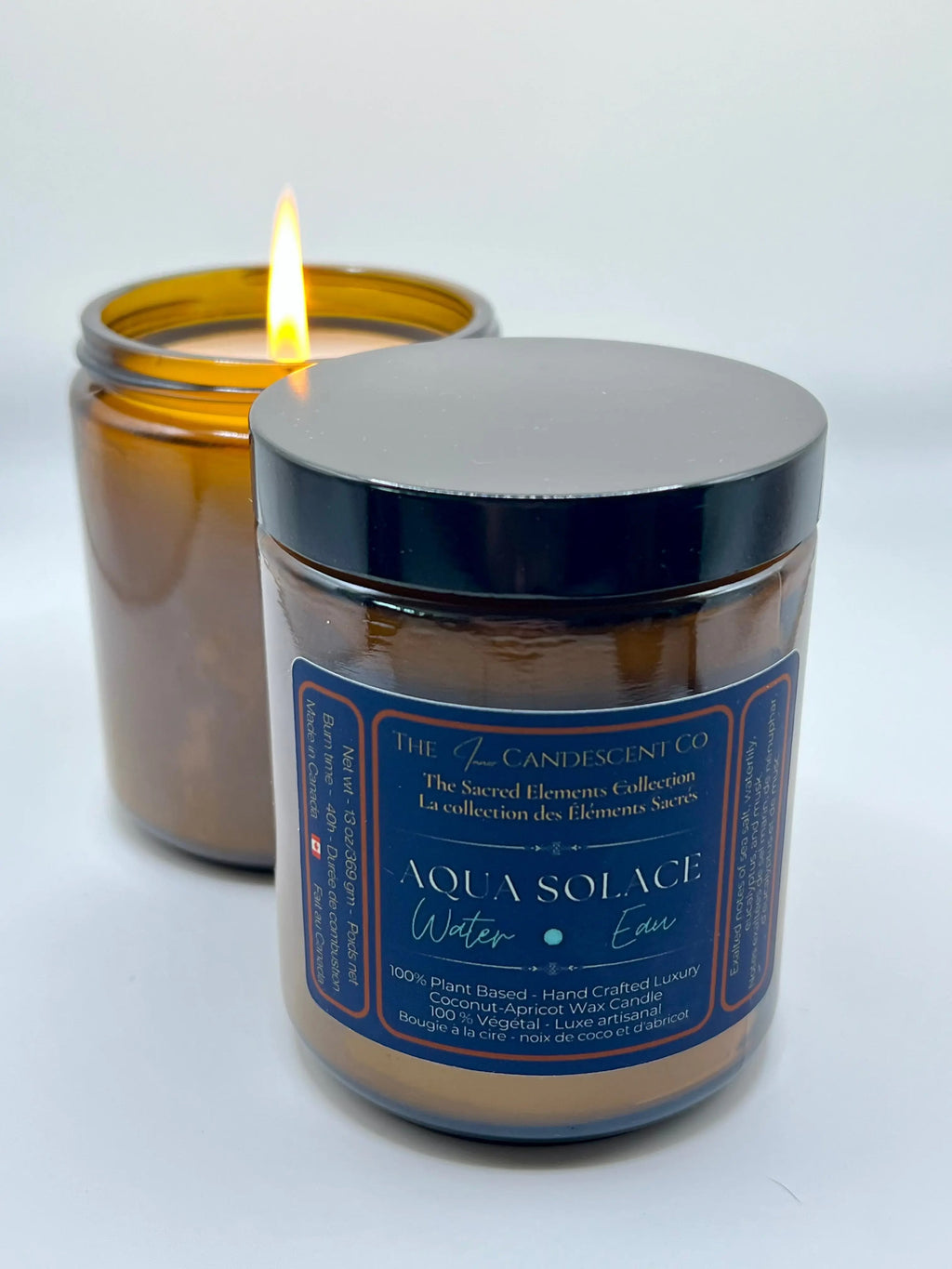 AQUA SOLACE — WATER ELEMENT | Fresh aquatic luxury coconut apricot wax candle