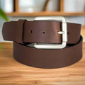 BOL Men's Removable Buckle Solid Leather Belt