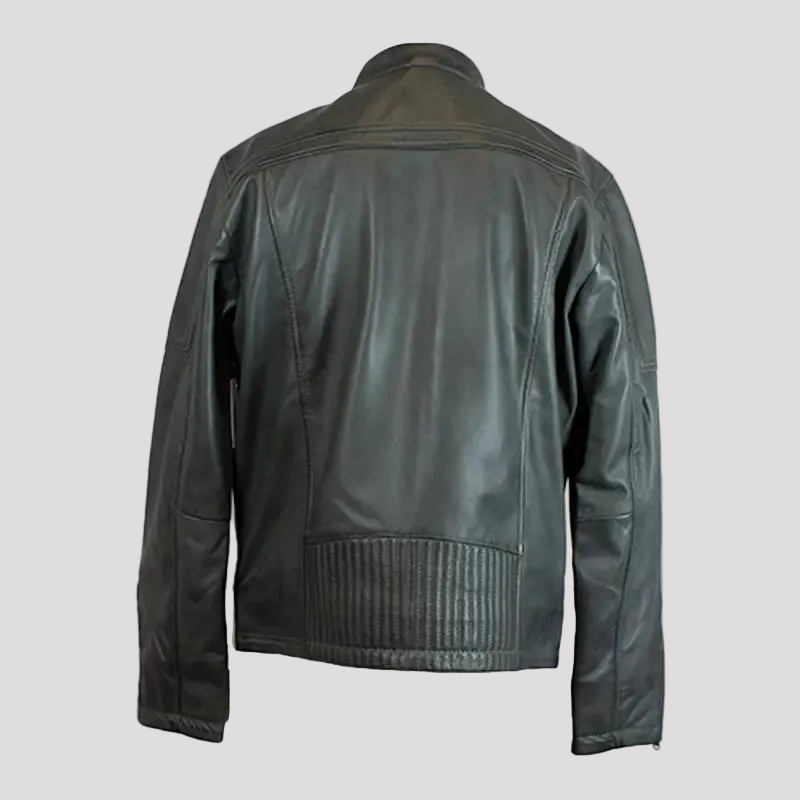 BOL Men's Waxed Sheep Prime Leather Jacket