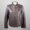 BOL Women's Basket Weave Accent Leather Jacket