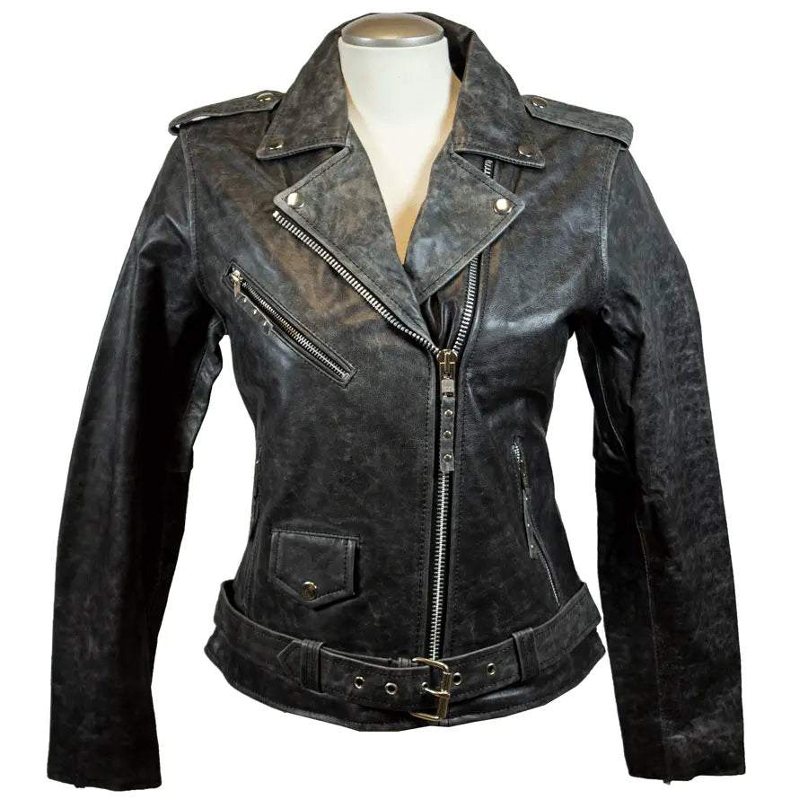 BOL Women's Biker Leather Motorcycle Jacket
