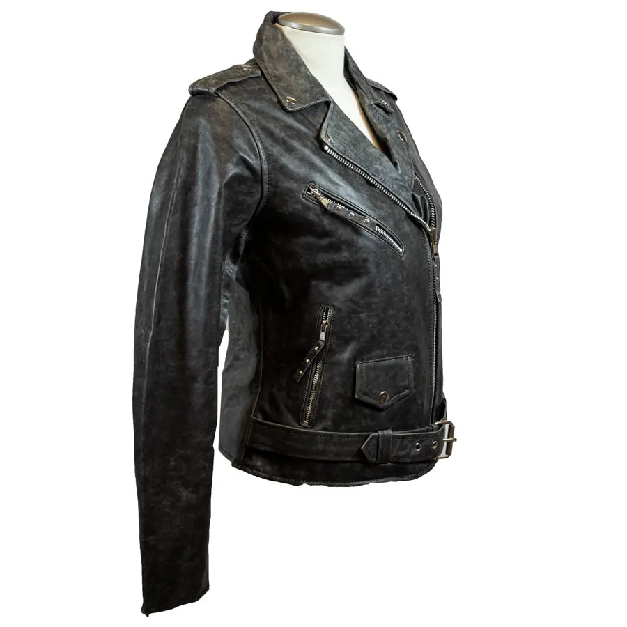 BOL Women's Biker Leather Motorcycle Jacket