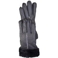 BOL Women's Black Hand Stitched Merino Sheepskin Gloves