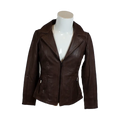 BOL Women's Classic Open Collar Leather Jacket