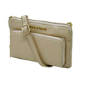 Petit Sac Bandoulière Portefeuille Cuir Champagne, Carmen