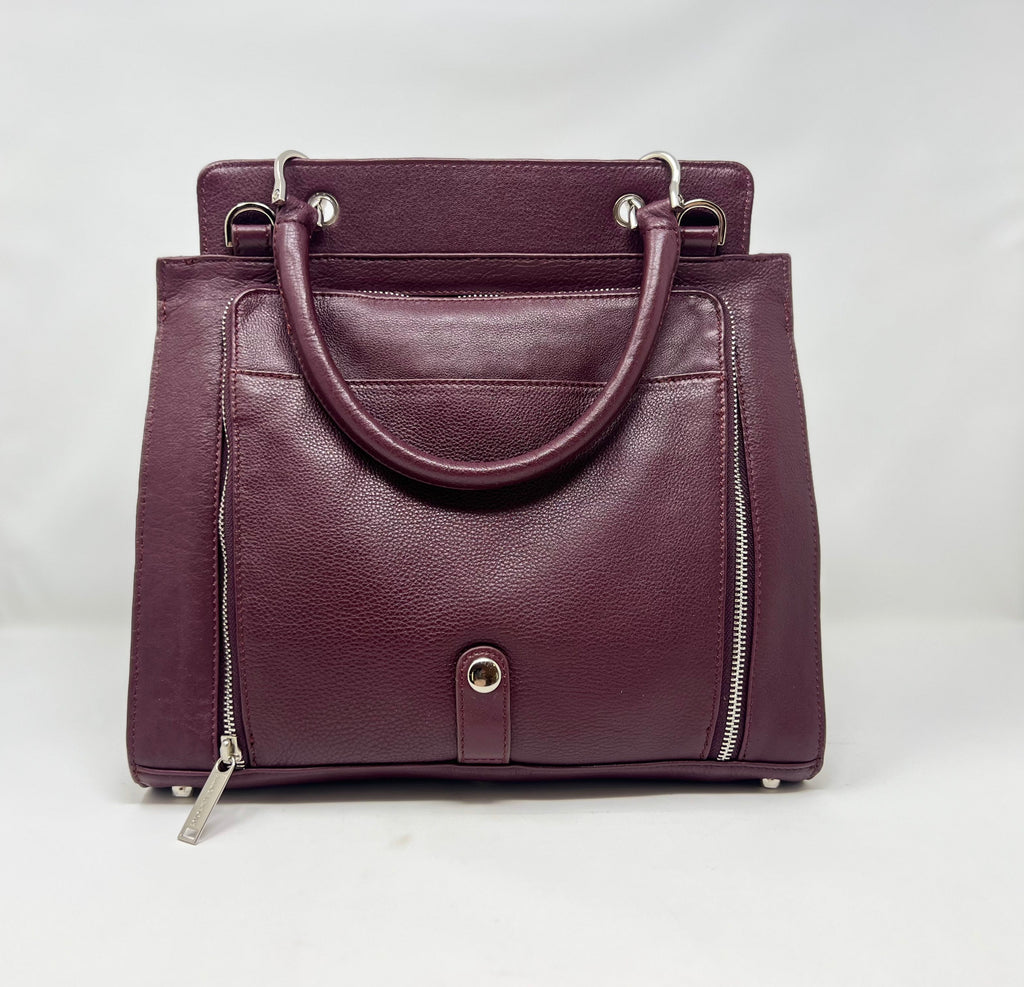 Sac à Main en Cuir Véritable Aubergine - Chloé
