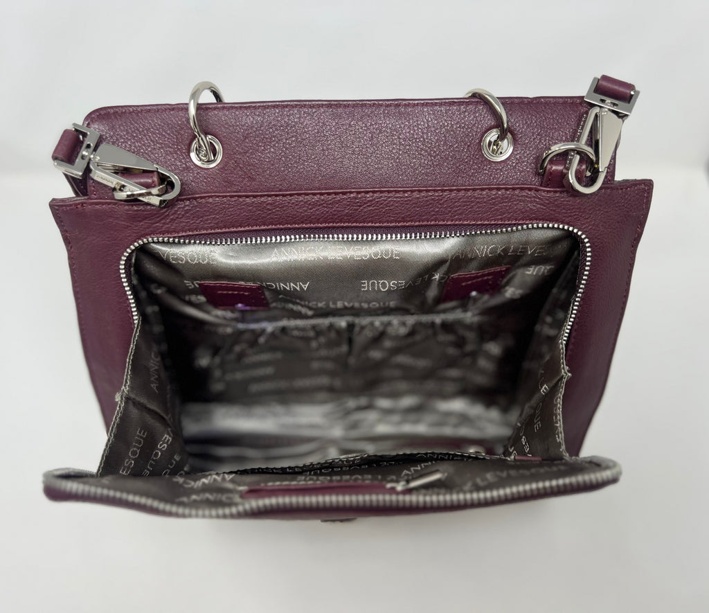 Sac à Main en Cuir Véritable Aubergine - Chloé