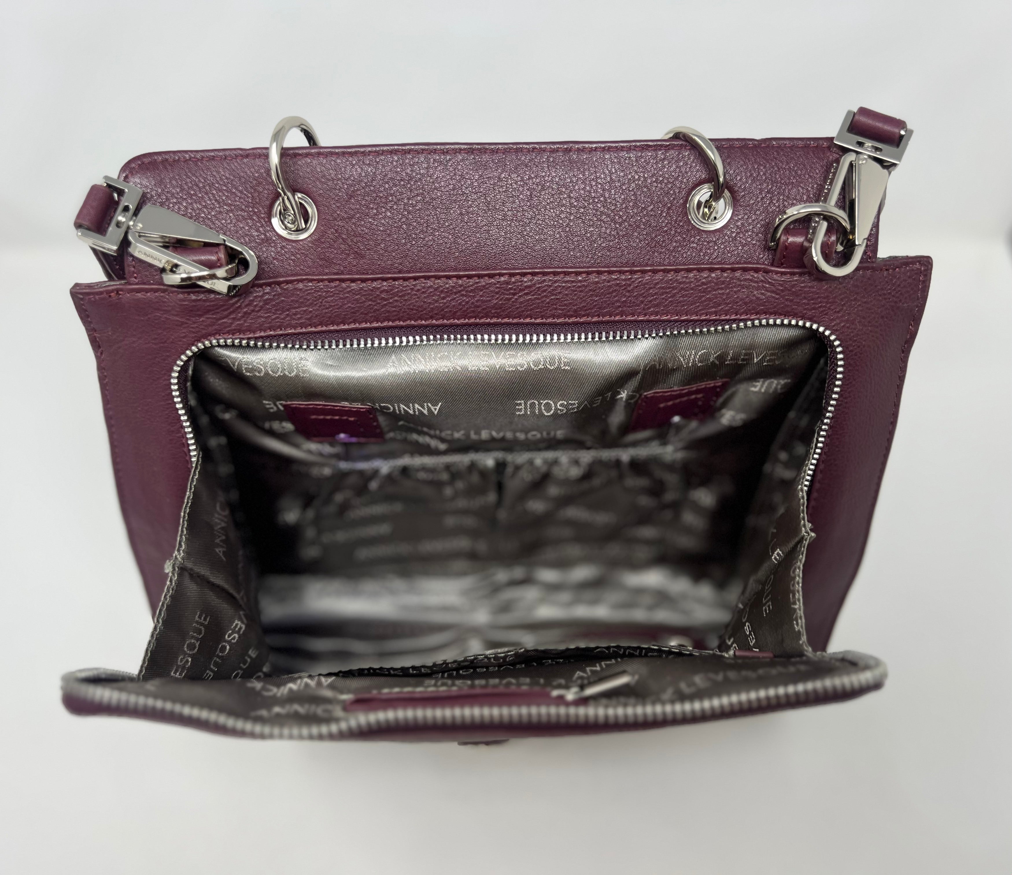 Sac à Main en Cuir Véritable Aubergine - Chloé