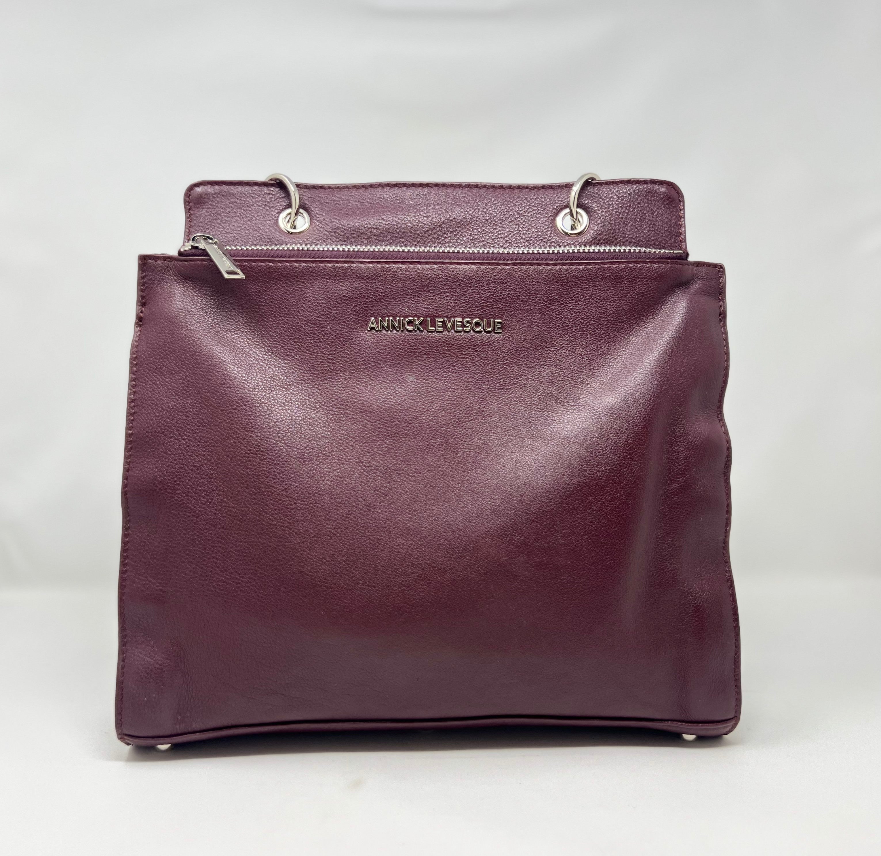 Sac à Main en Cuir Véritable Aubergine - Chloé