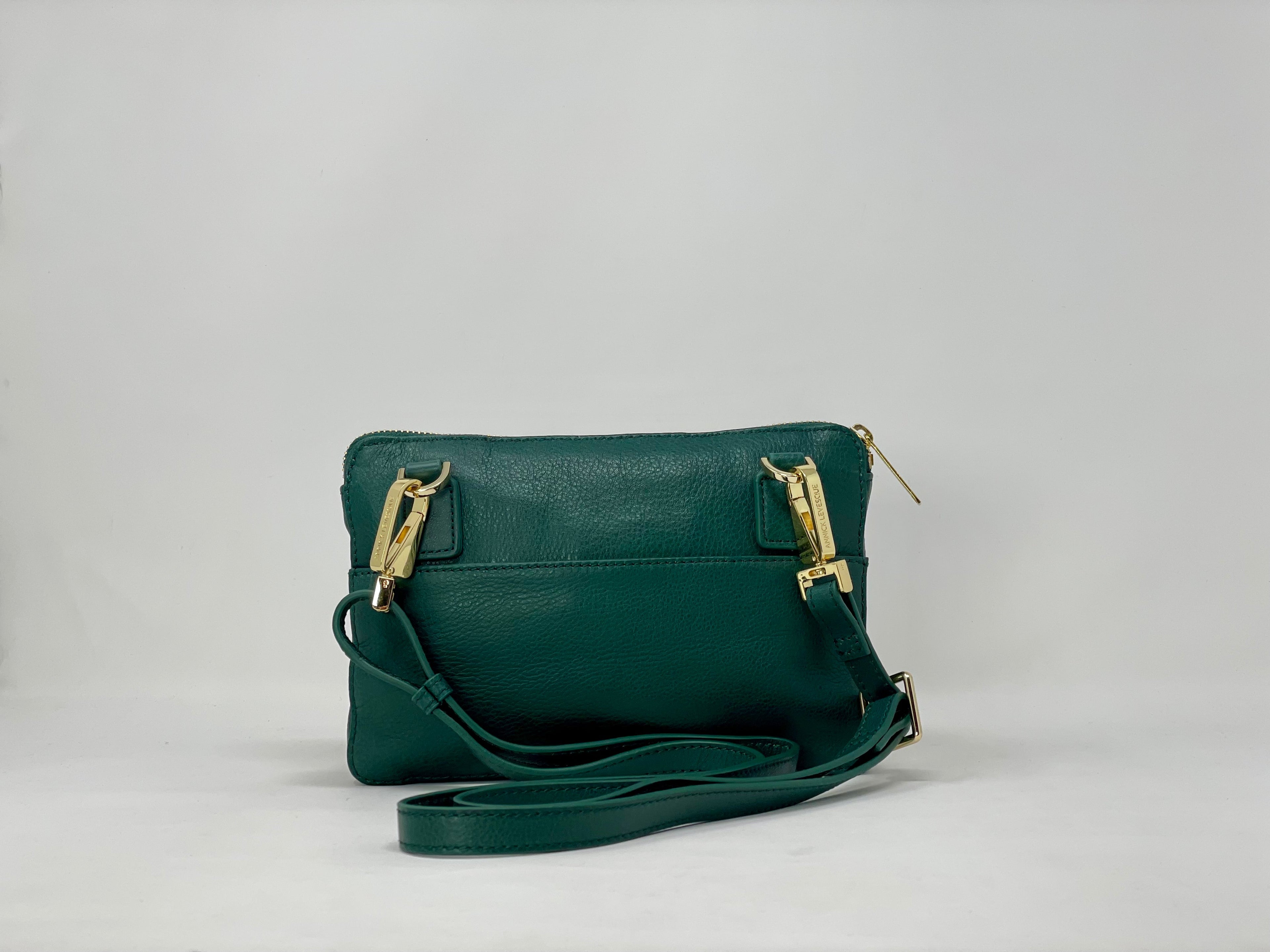 Petit Sac Bandoulière Portefeuille vert foncé - Carmen