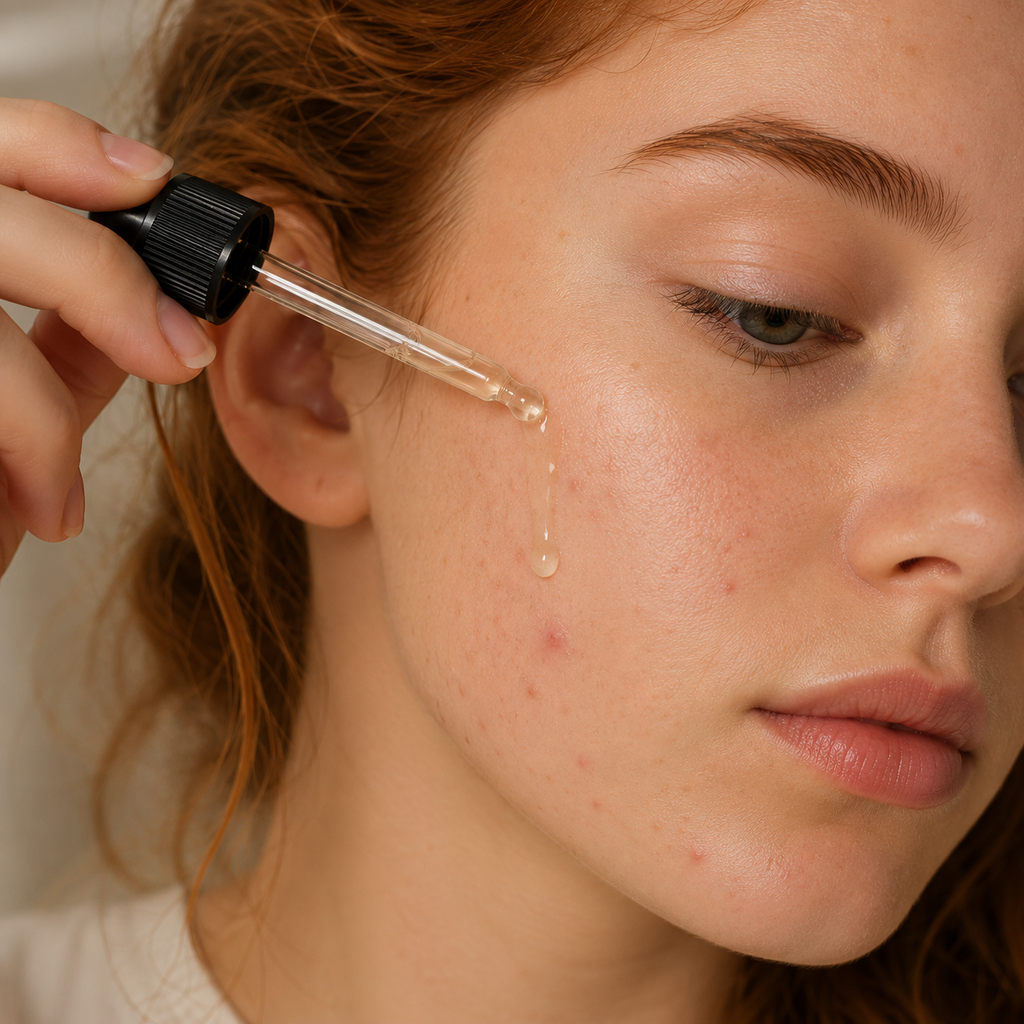 Sérum pour le visage et massage Gua Sha RIKKE arbre à thé & lavande