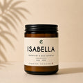 Bougie de soya ISABELLA genévrier et bois sombres