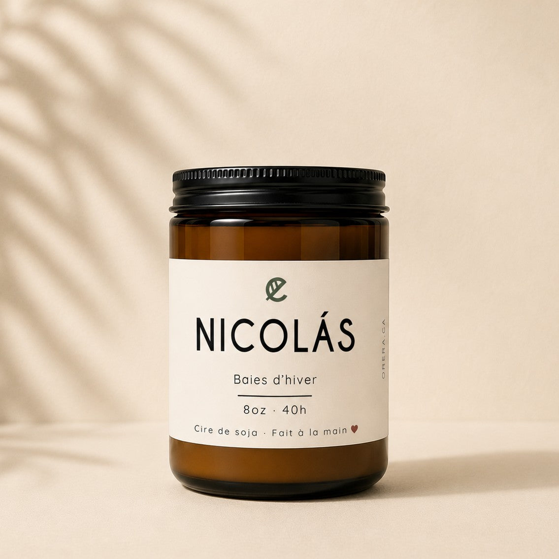 Bougie de soya NICOLÁS  baies d'hiver