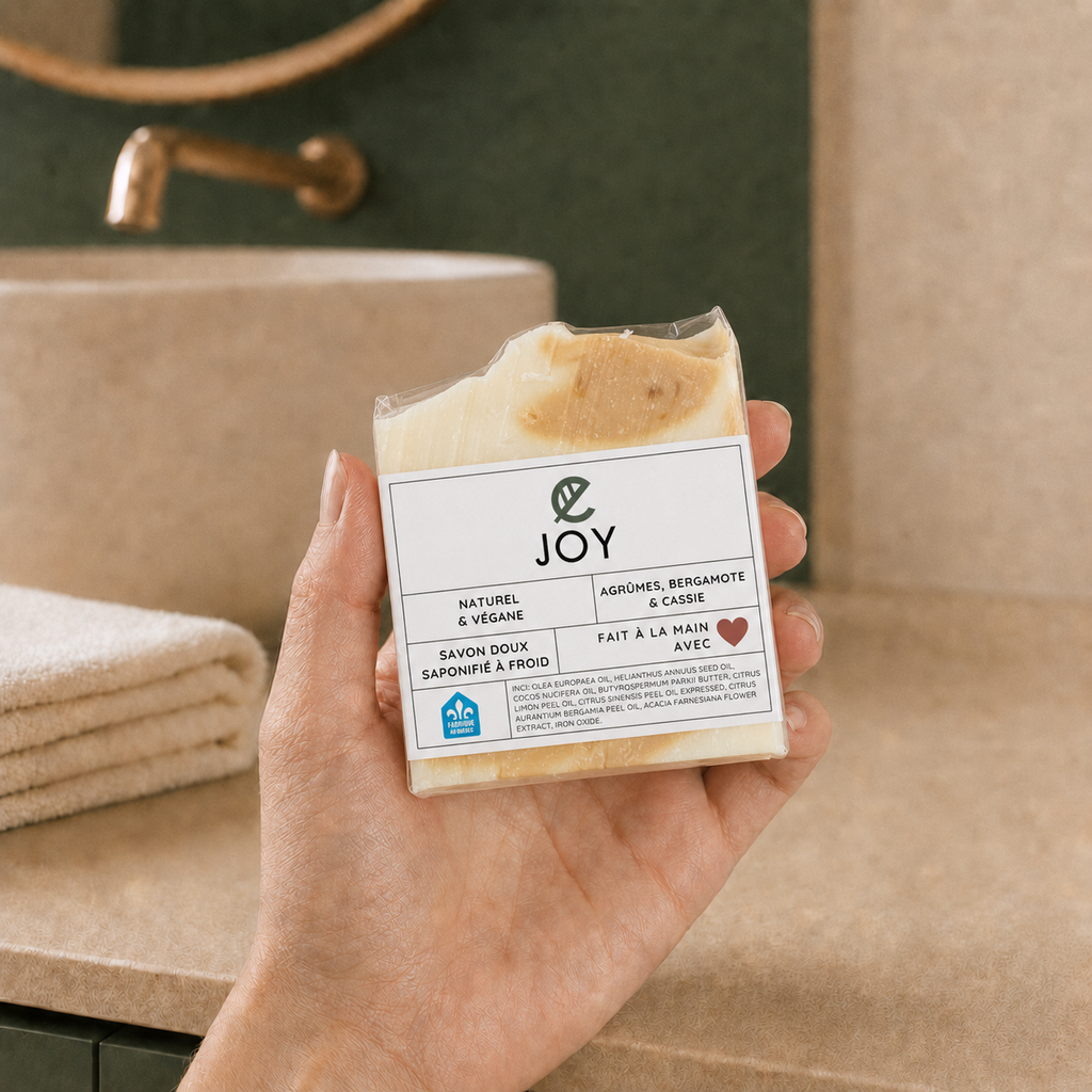 Savon doux JOY aux agrumes, bergamote et cassie