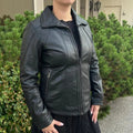 Classic Women's Lamb Leather Jacket with Regular Collar