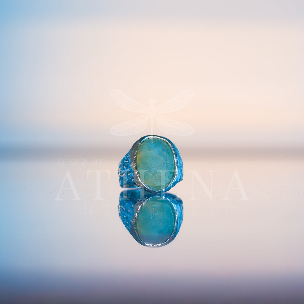 Seraphina’s Sea Ring — Ready-to-Ship Aquamarine Birthstone Ring