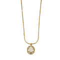 MYTHIC Gold: Heirloom Inspired Freshwater Pearl Halo Pendant Necklace