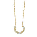 ASHANTI Gold: Celeste Crescent Necklace – Pavé Sparkle Pendant