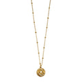 SALAMASINA Gold: Crystal Interwoven Knot Pendant Necklace