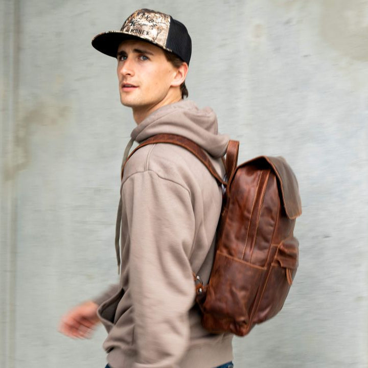 Greenwood Leather Vintage Laptop Backpack