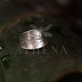 Blueberry Leaf Wraparound Ring — Handmade Sterling Silver & Gold — Unique Leaf Design
