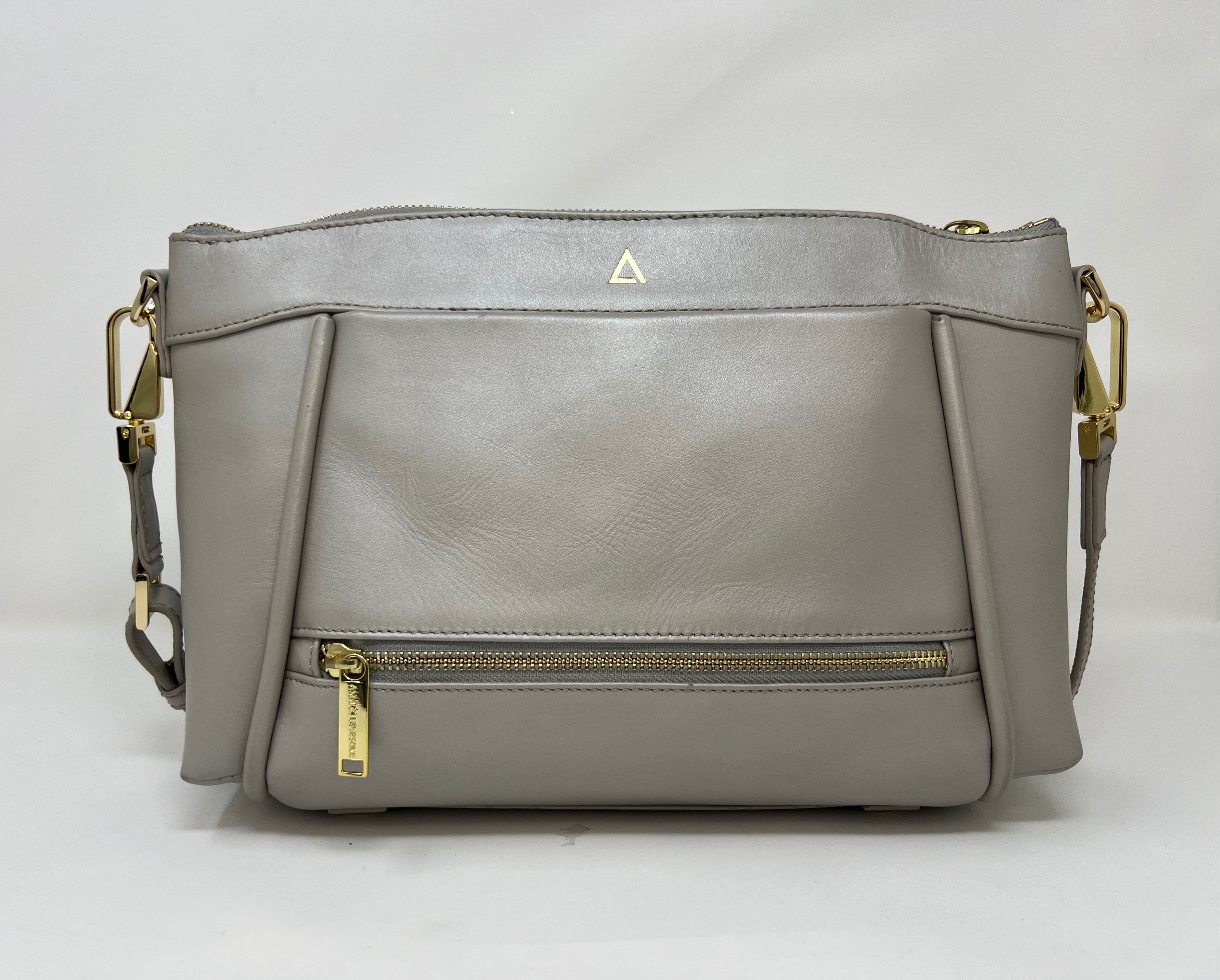 Sac à bandoulière en Cuir Perlé, Elena