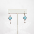 Raw Turquoise Earrings — Sterling Silver