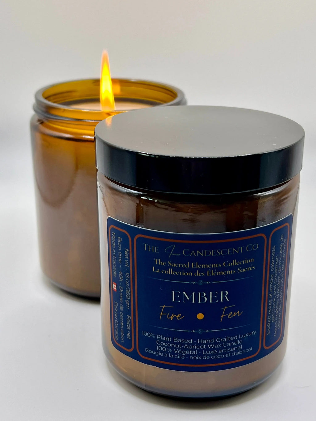 EMBER — FIRE ELEMENT | Warm spiced luxury coconut apricot wax candle