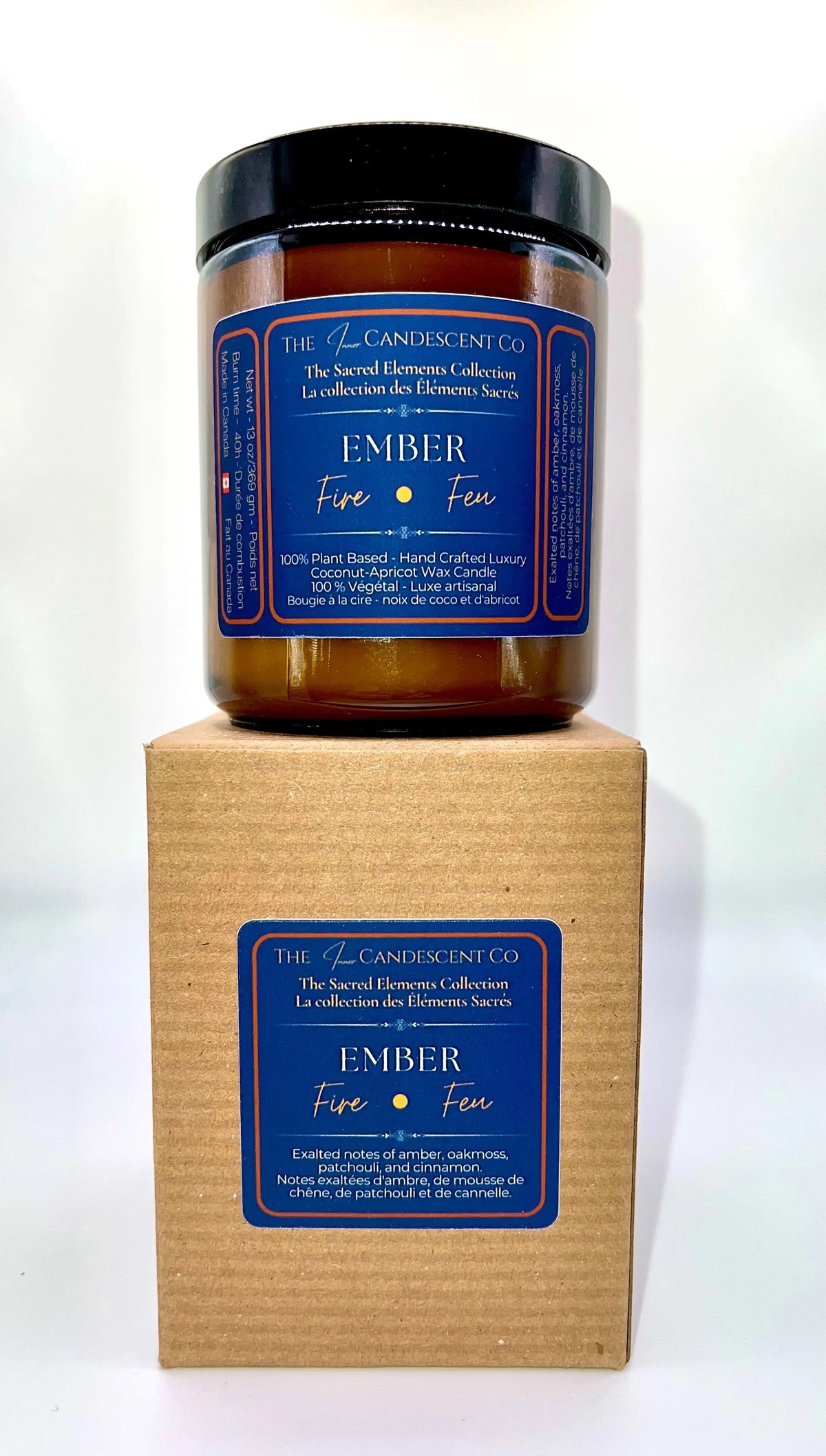 EMBER — FIRE ELEMENT | Warm spiced luxury coconut apricot wax candle