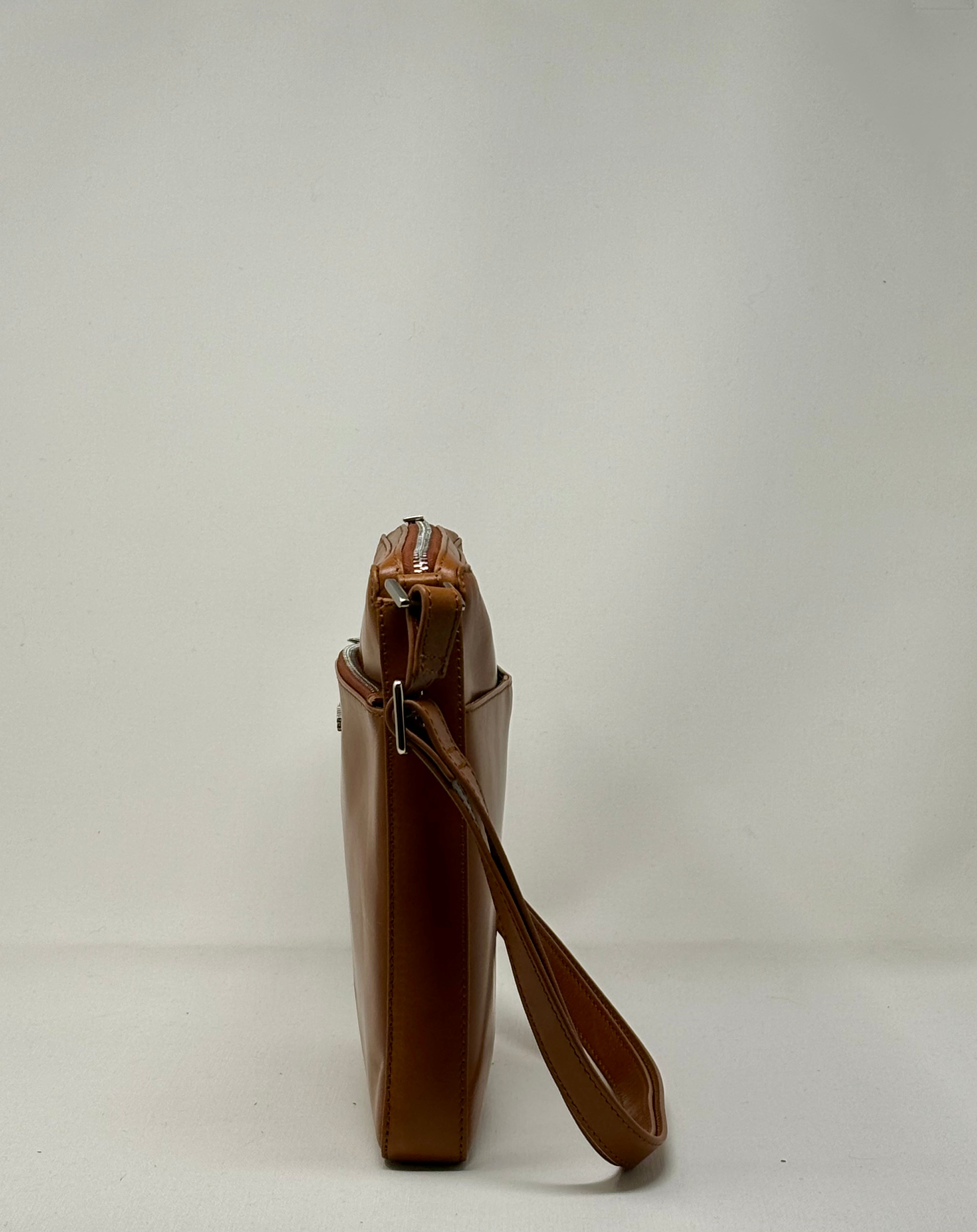 Sac à Bandoulière en cuir Cognac | Gisèle - PRÉCOMMANDE