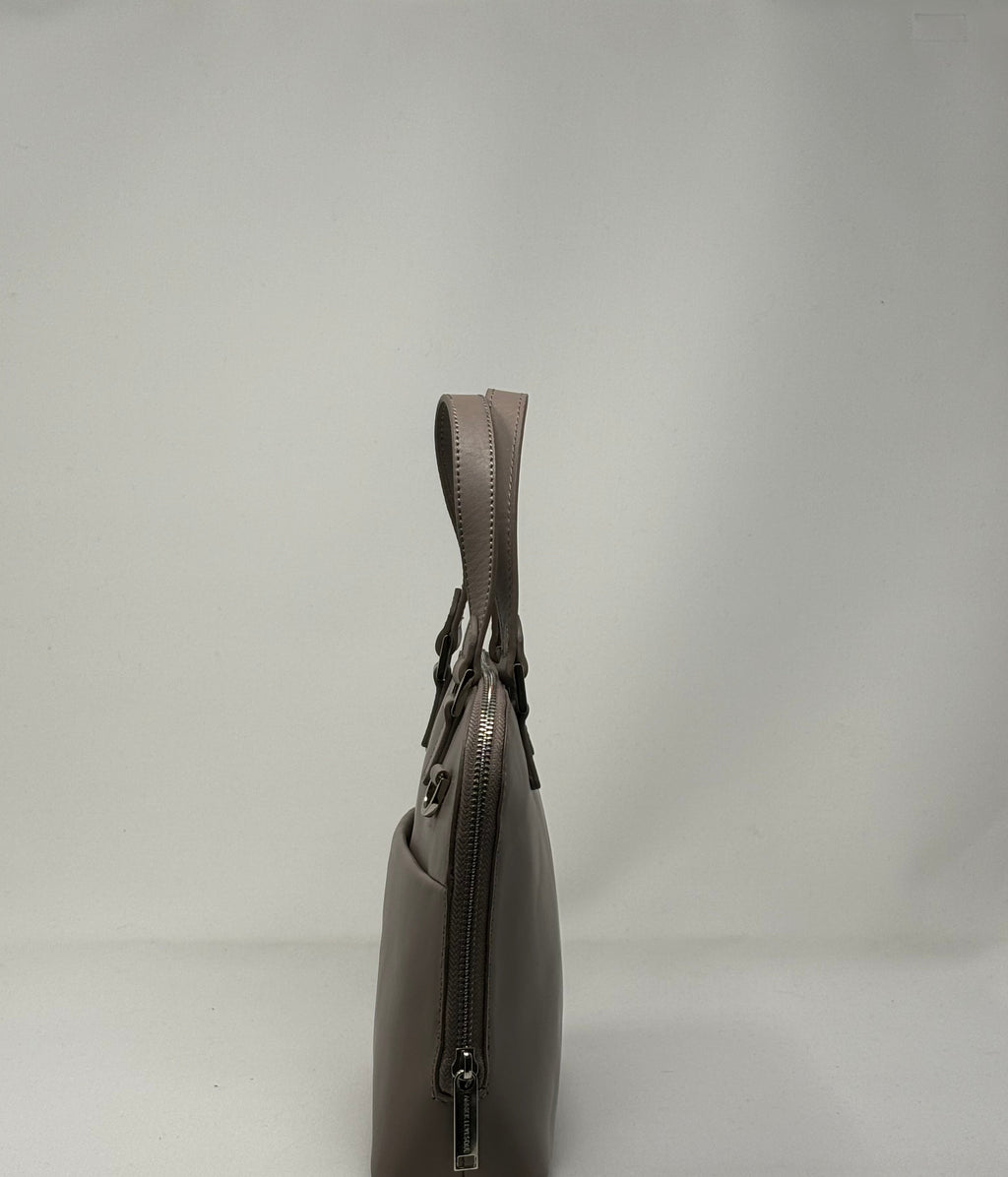 Sac à main en cuir Taupe | Justine