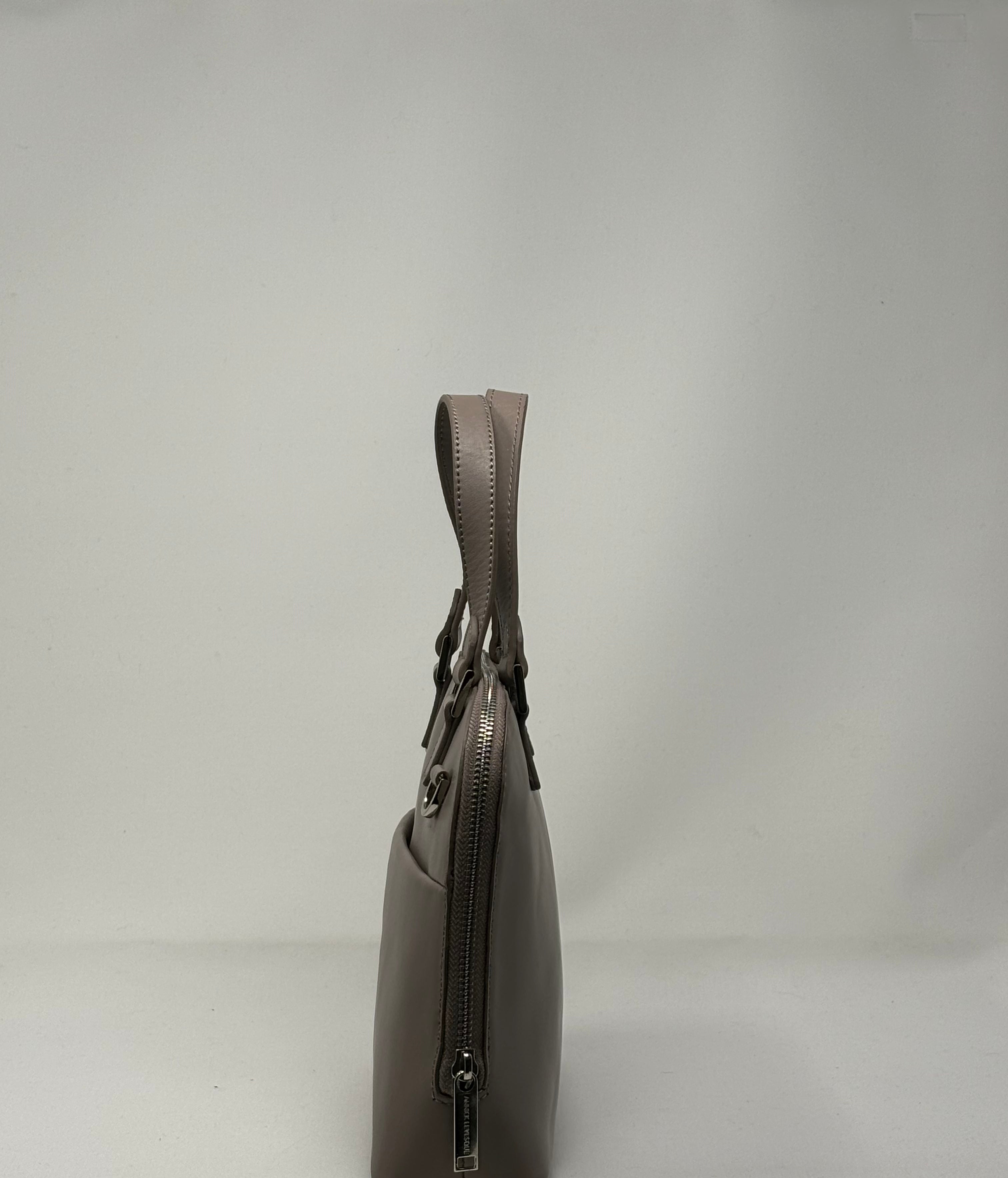 Sac à main en cuir Taupe | Justine