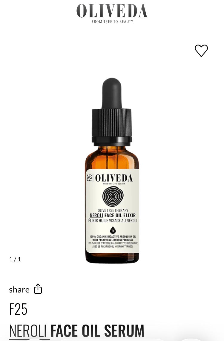 F25
NEROLI FACE OIL SERUM