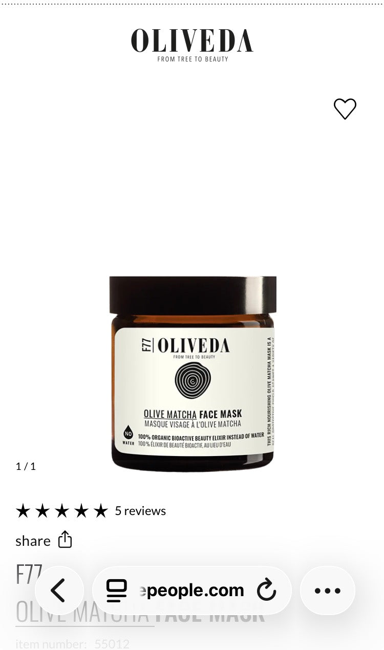 F77
OLIVE MATCHA FACE MASK