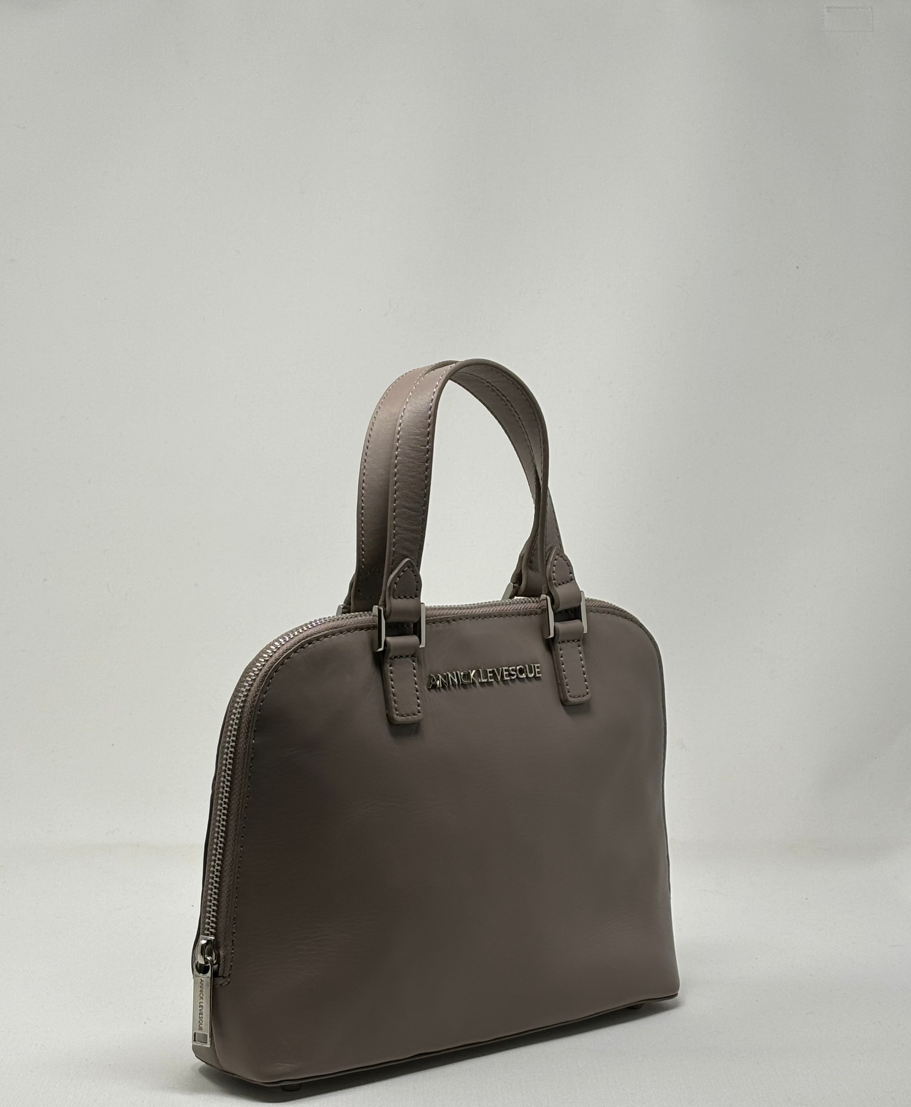 Sac à main en cuir Taupe | Justine