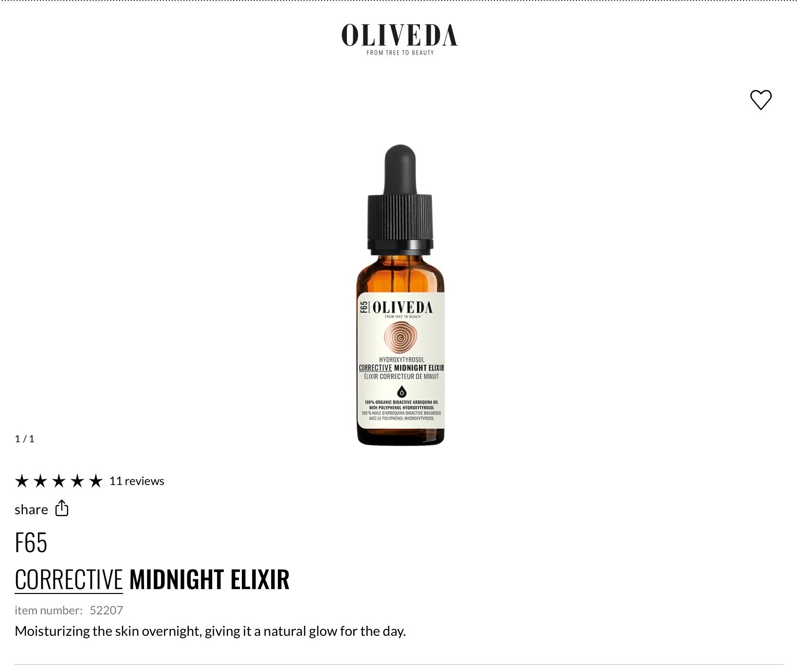 F65
CORRECTIVE MIDNIGHT ELIXIR