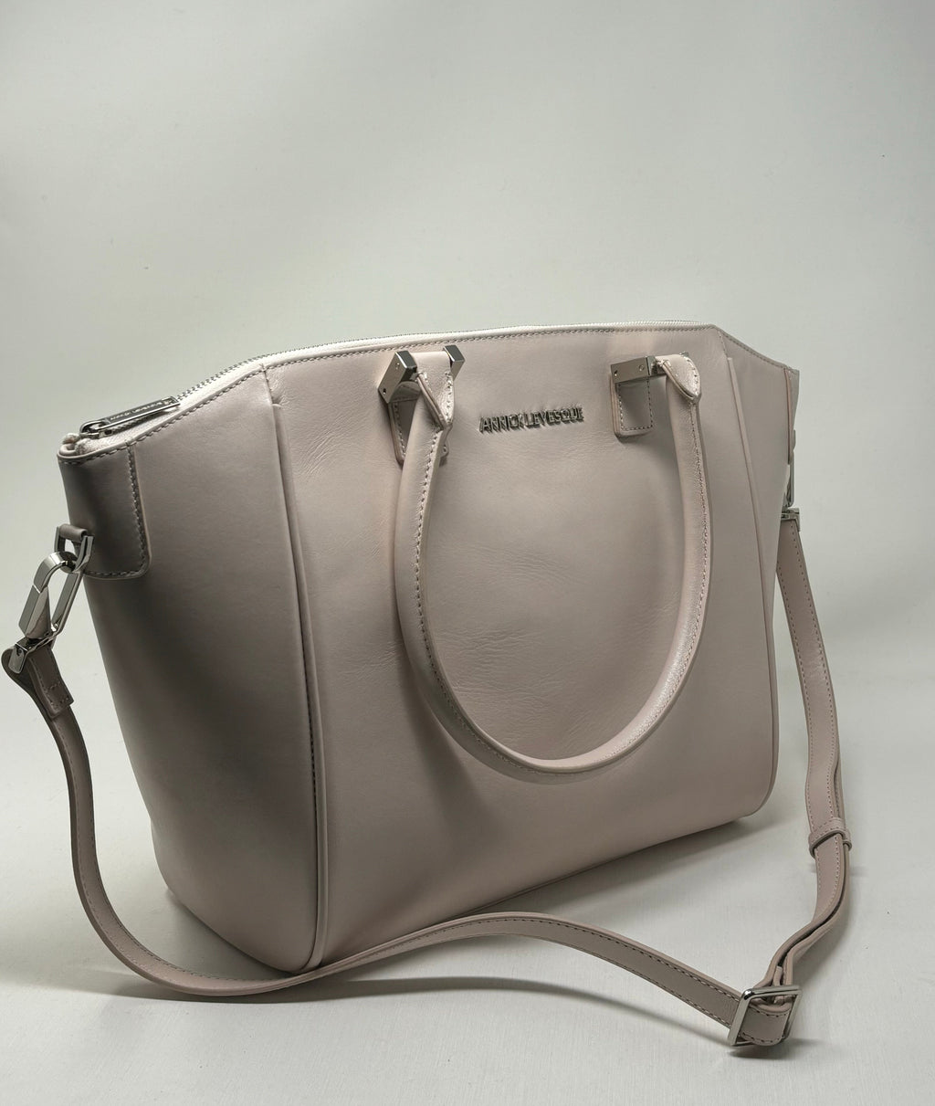 Sac à Main en Cuir rose blush | Mona Moyen